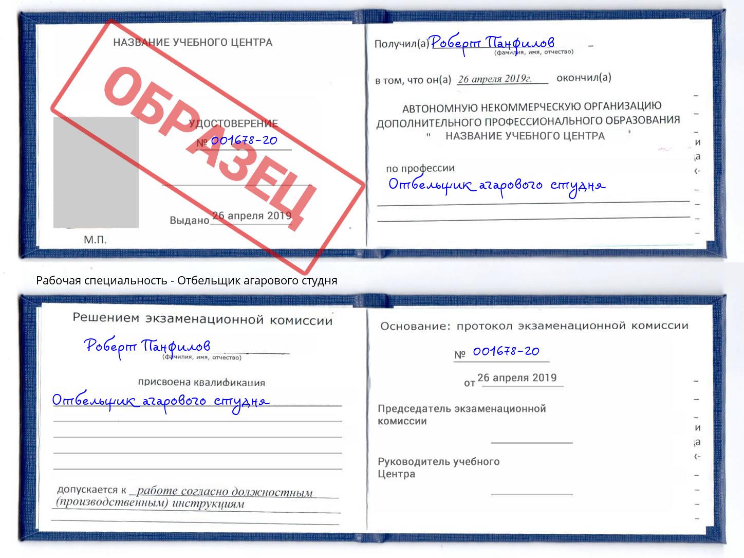 Отбельщик агарового студня Киселёвск